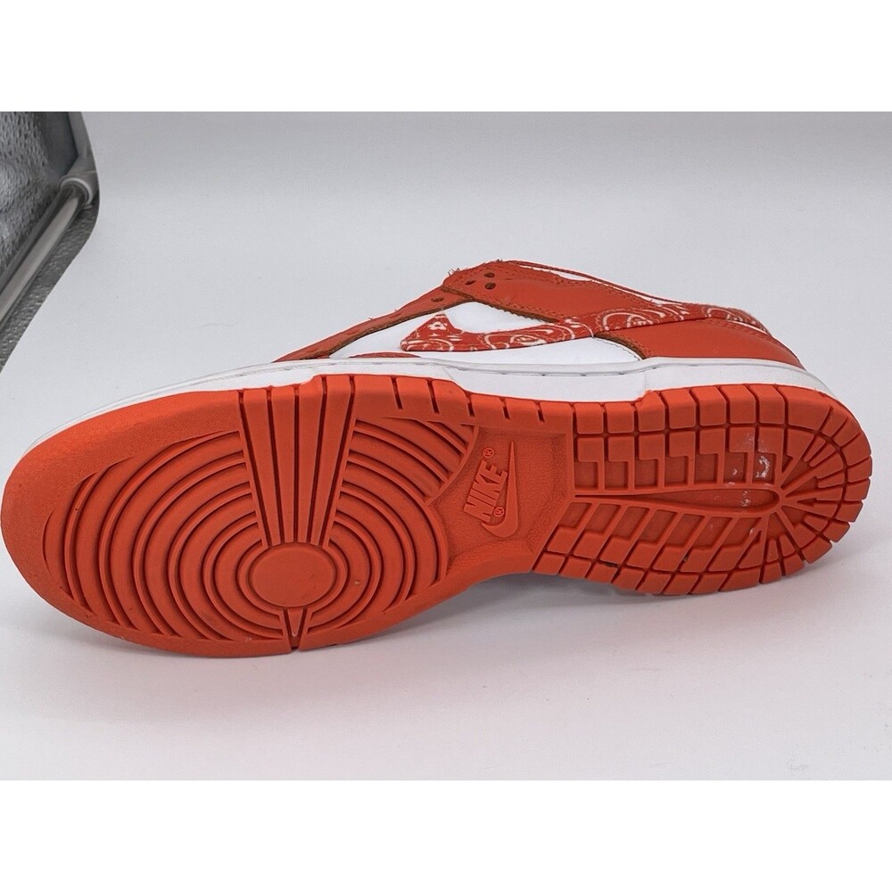 Nike Dunk Low Orange Paisley White DH4401-103 Women’s US 7.5 No Laces - Picture 5 of 7